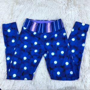 ELOISE DEJORIA PURPLE POSIES LEGGINGS